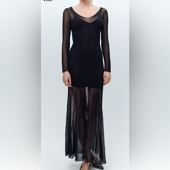 Zara openwork knit dress (Rare Find) - Picture 5 of 9